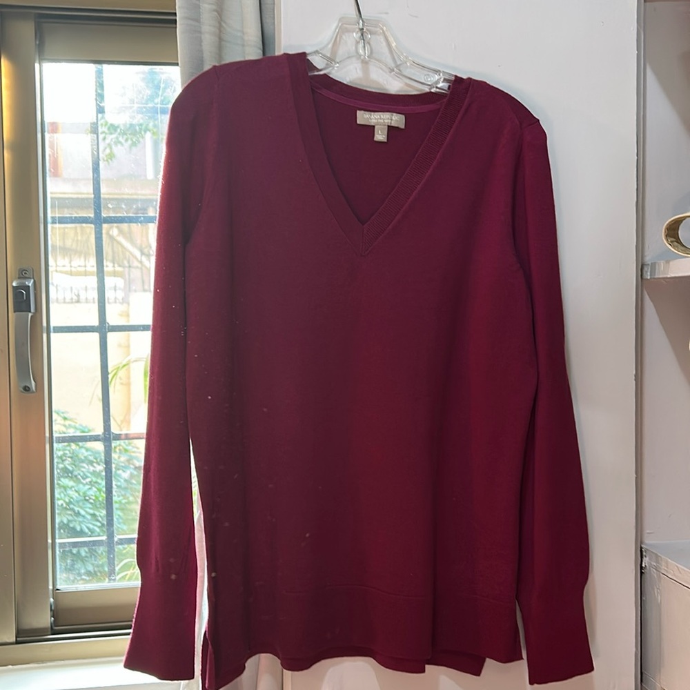 Banana Republic Extra Fine Merino Wool sweater size L